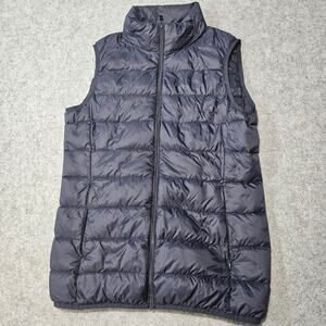 Quince Black Lightweight Down Packable Puffer Vest - Women’s Small